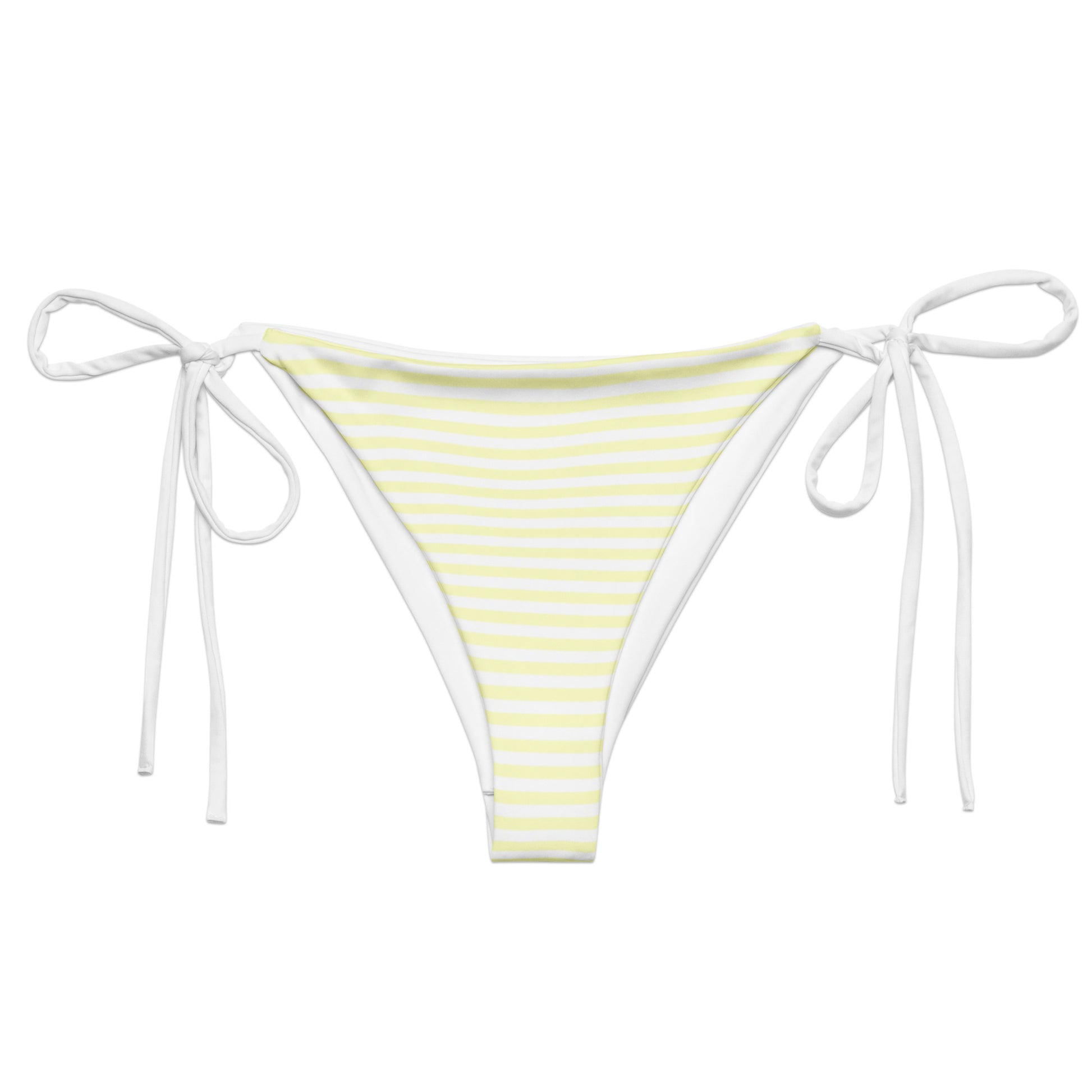 String Bikini Bottom | Pastel Lemon - Stripes by aisoi Swimwear & Beachwear