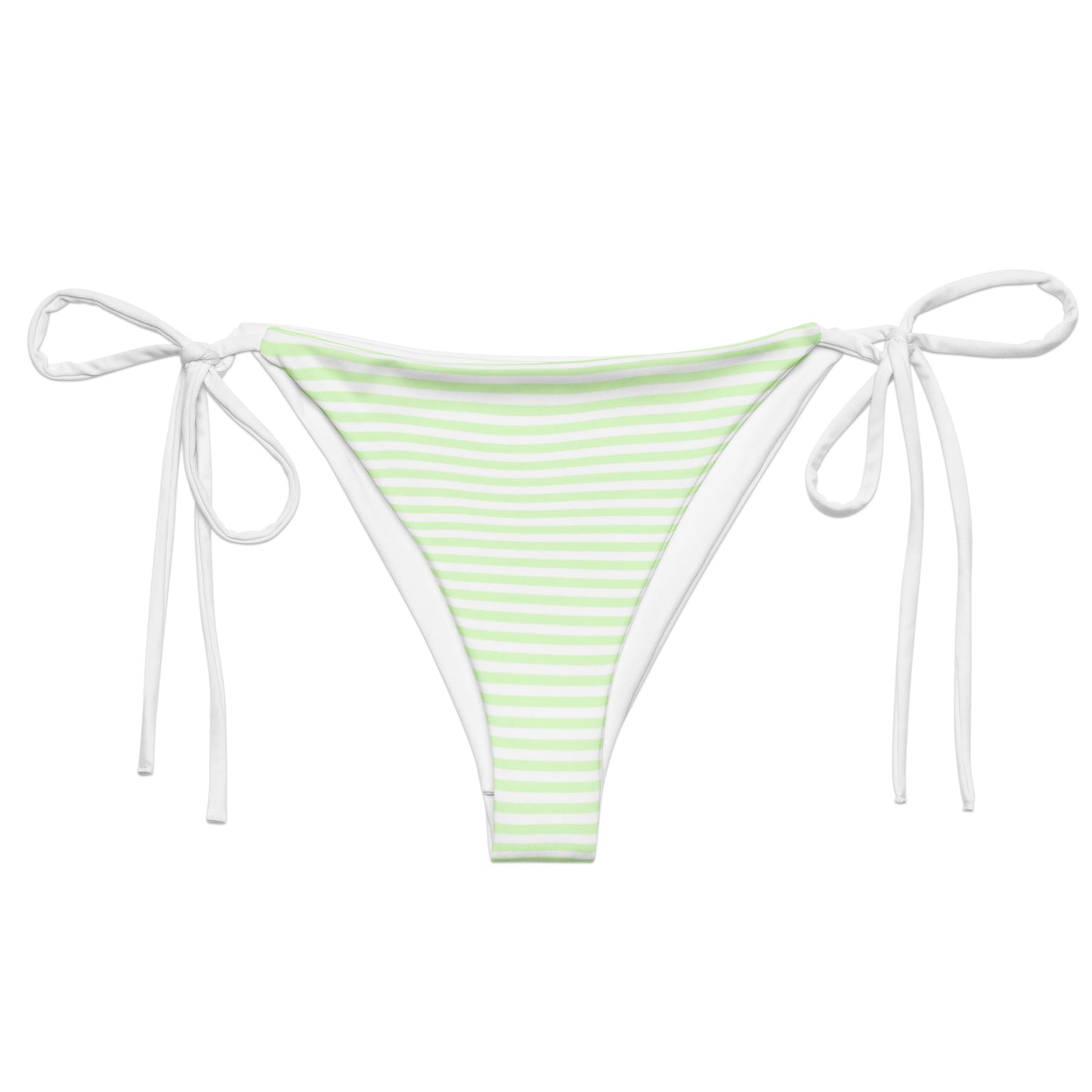 String Bikini Bottom | Pastel Lime - Stripes by aisoi Swimwear & Beachwear