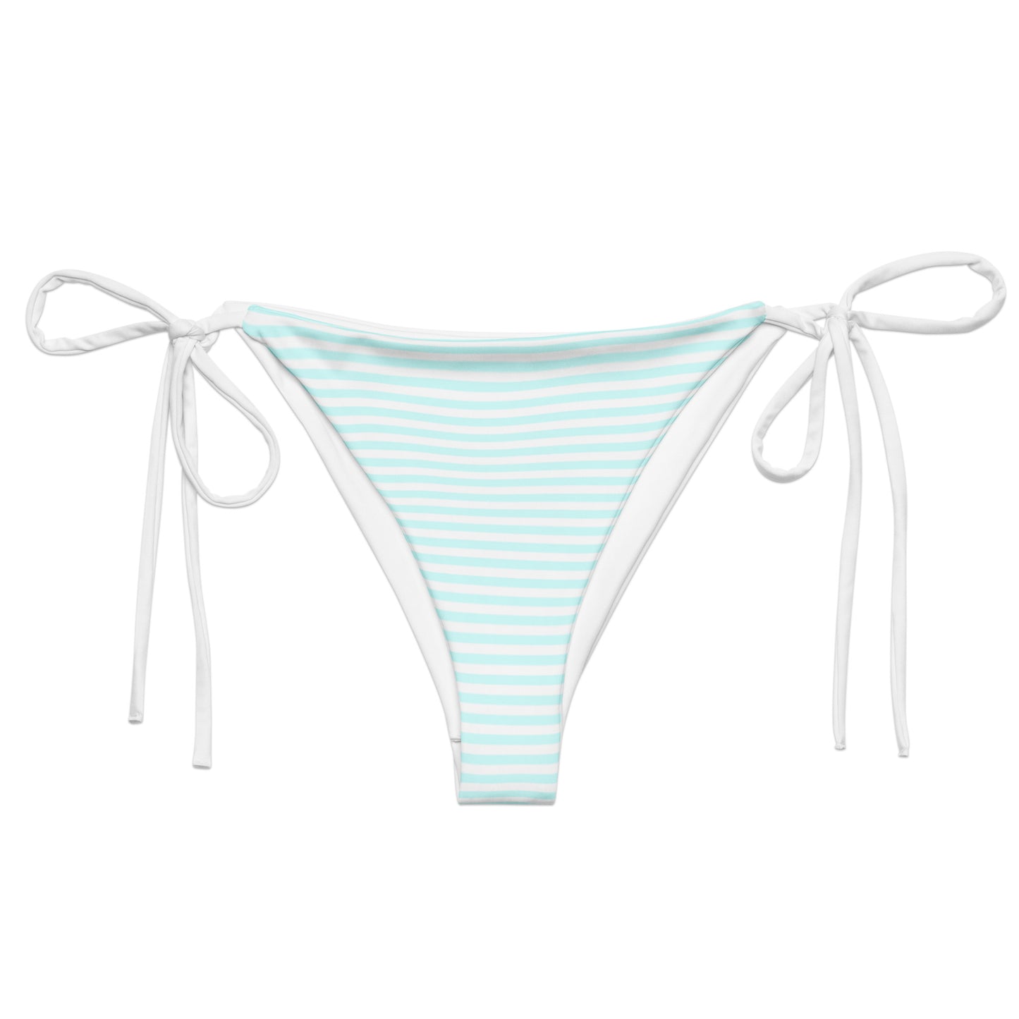 String Bikini Bottom | Pastel Aqua - Stripes by aisoi Swimwear & Beachwear