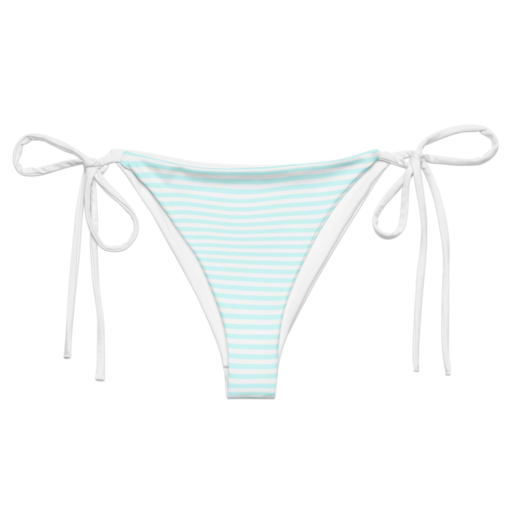 String Bikini Bottom | Pastel Aqua - Stripes by aisoi Swimwear & Beachwear