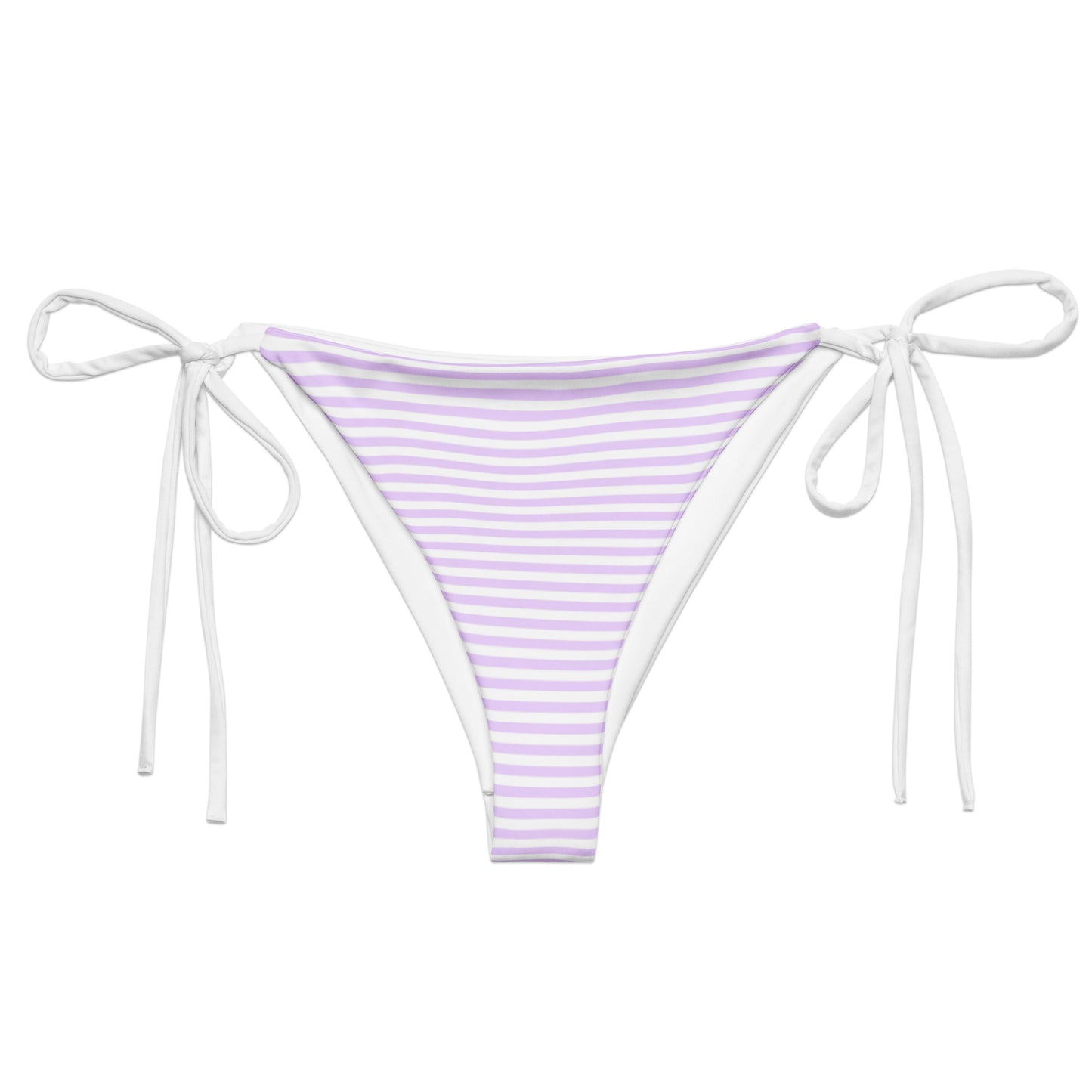 String Bikini Bottom | Pastel Lilac - Stripes by aisoi Swimwear & Beachwear