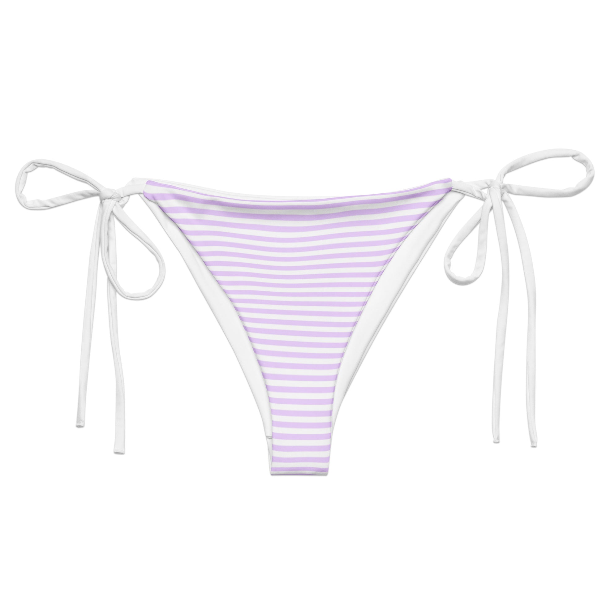String Bikini Bottom | Pastel Lilac - Stripes by aisoi Swimwear & Beachwear