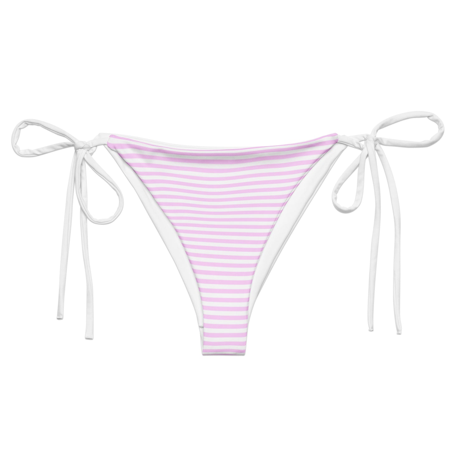 String Bikini Bottom | Pastel Pink - Stripes by aisoi Swimwear & Beachwear