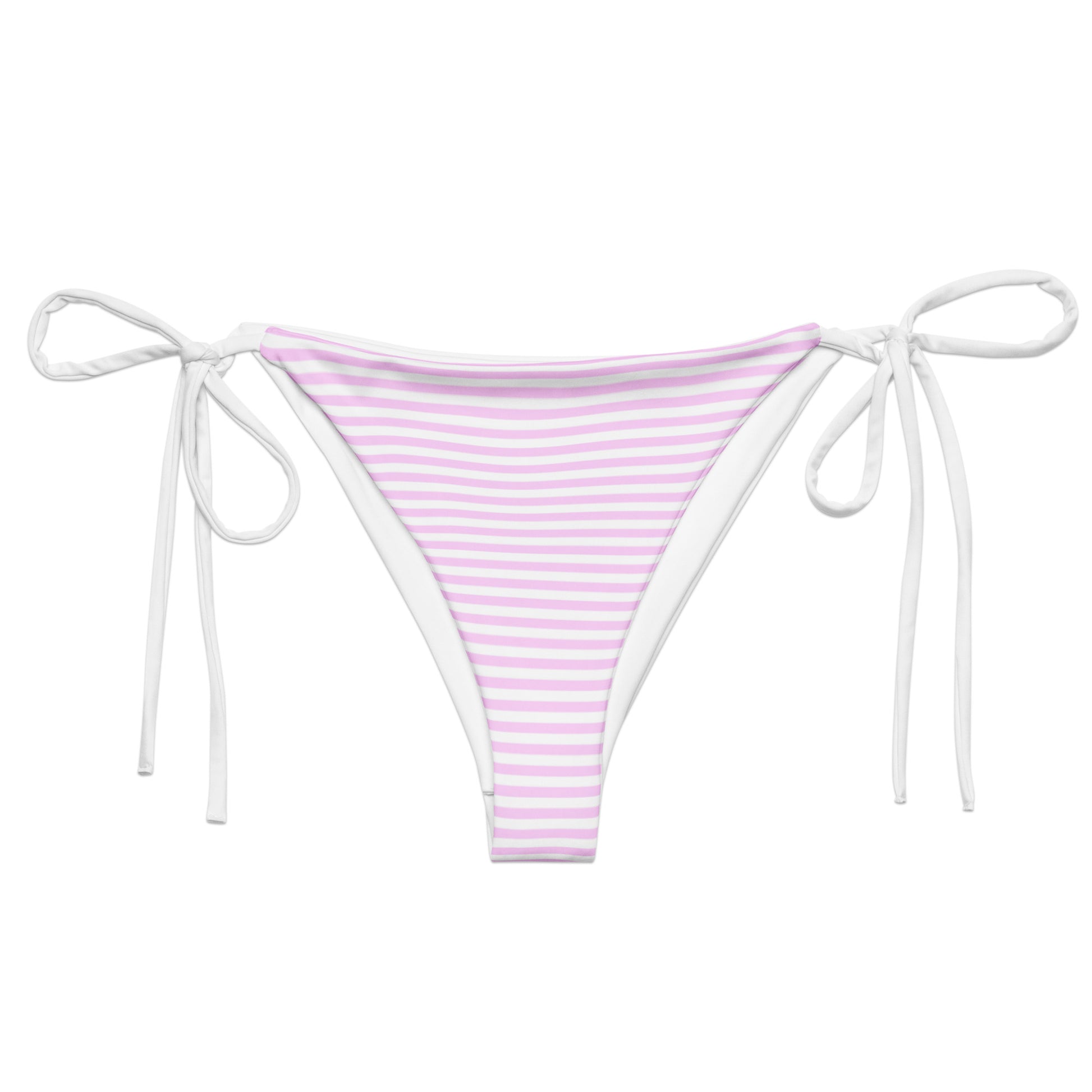 String Bikini Bottom | Pastel Pink - Stripes by aisoi Swimwear & Beachwear