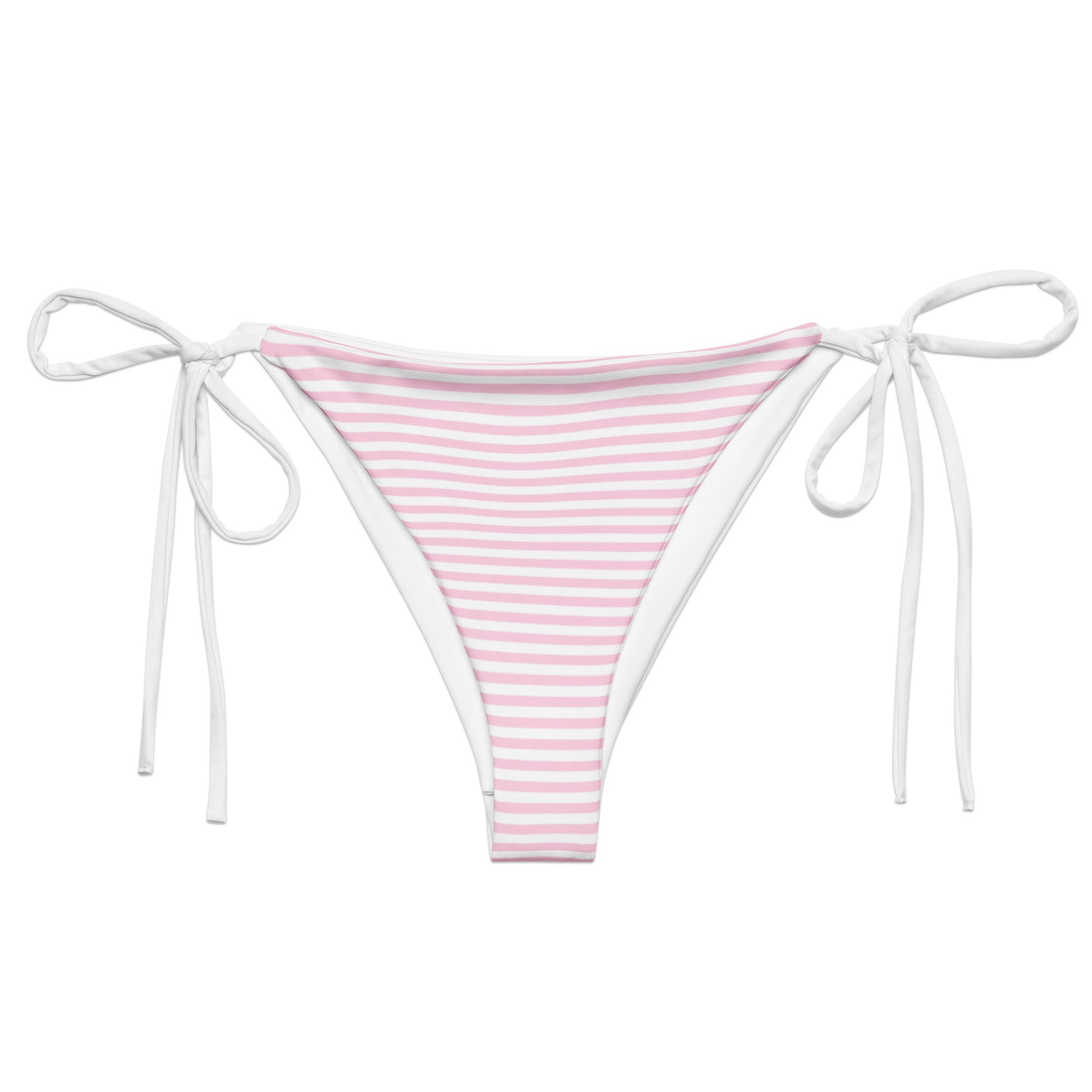 String Bikini Bottom | Pastel Blush - Stripes by aisoi Swimwear & Beachwear