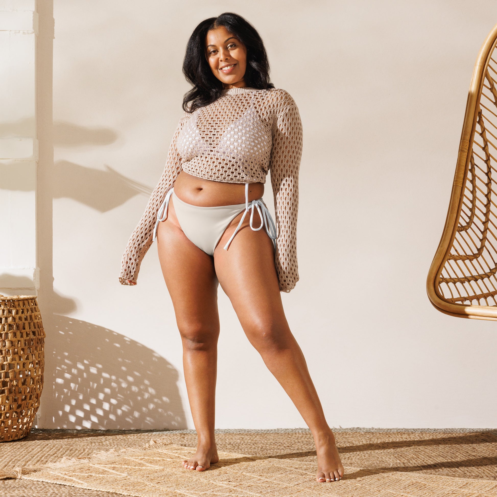 String Bikini Bottom | Pastel Sand by aisoi Swimwear & Beachwear