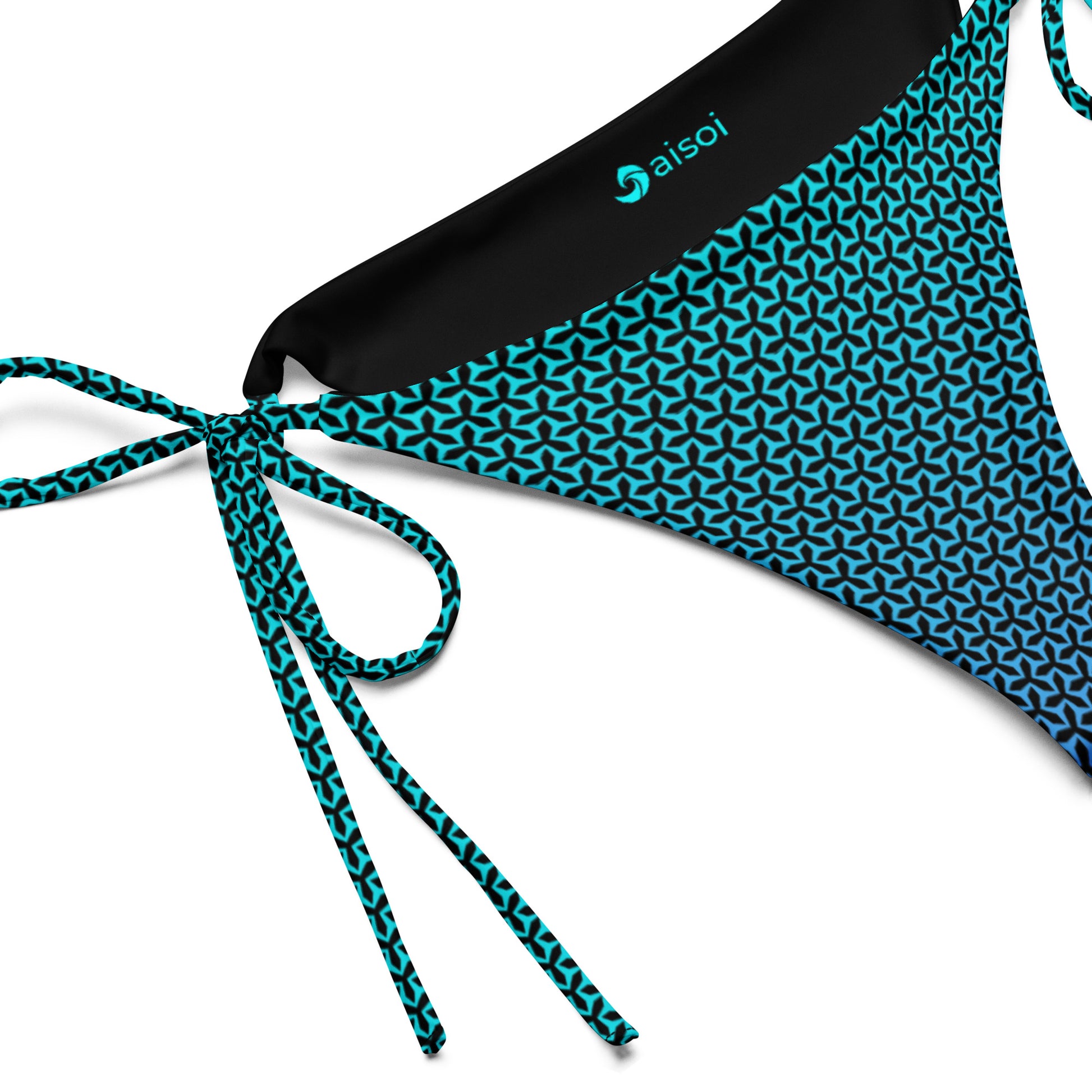 Women's String Bikini Bottom | Propeller Cyan