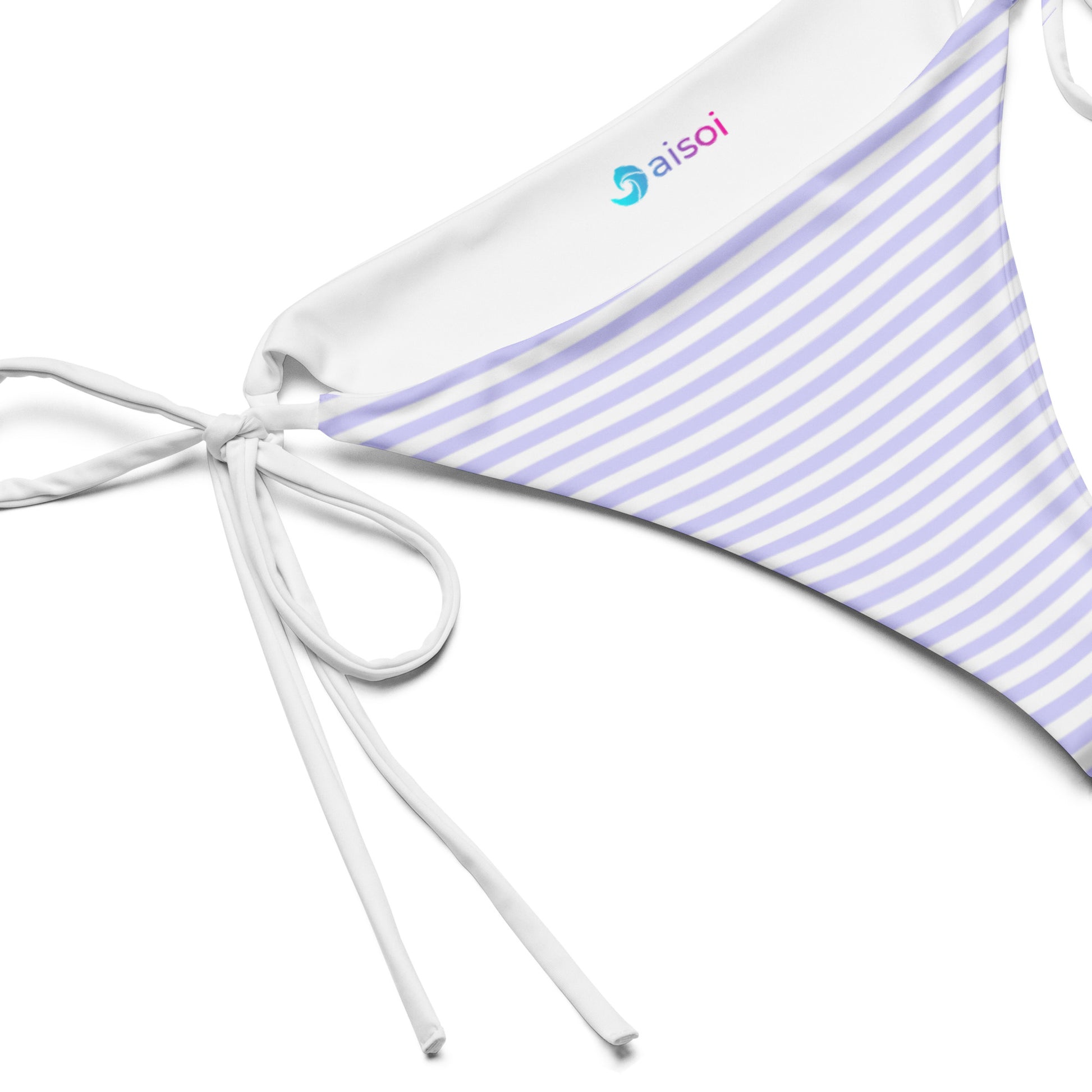 String Bikini Bottom | Pastel Lavender - Stripes by aisoi Swimwear & Beachwear