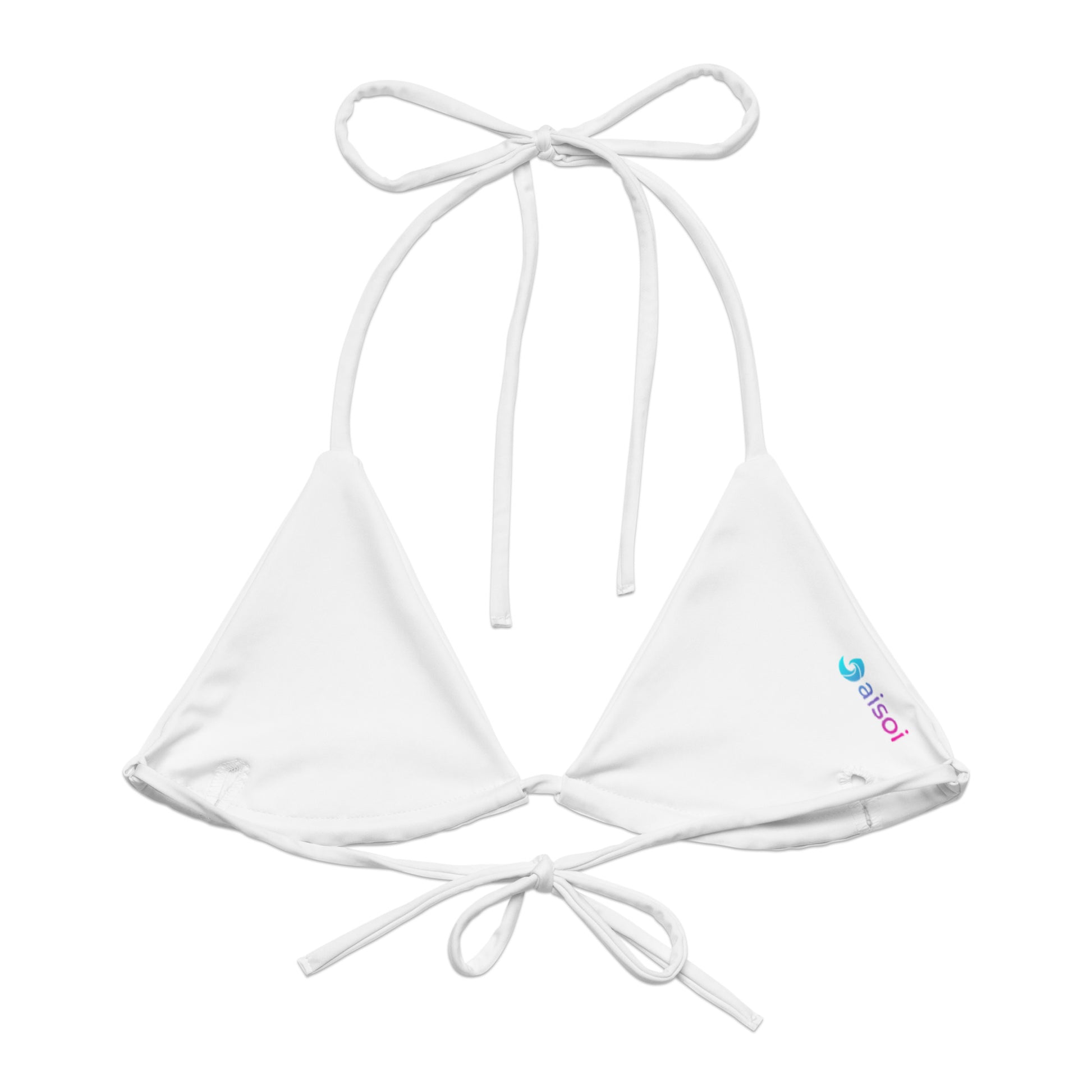 String Bikini Top | Pastel Lemon - Stripes by aisoi Swimwear & Beachwear