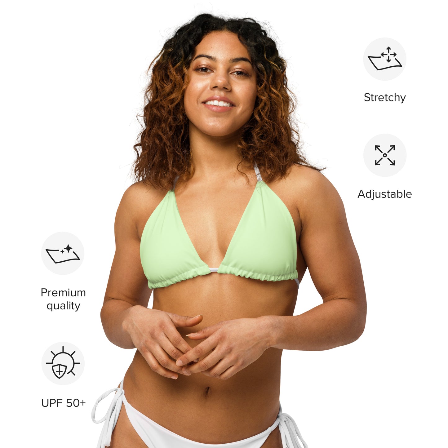 String Bikini Top | Pastel Lime by aisoi Swimwear & Beachwear 