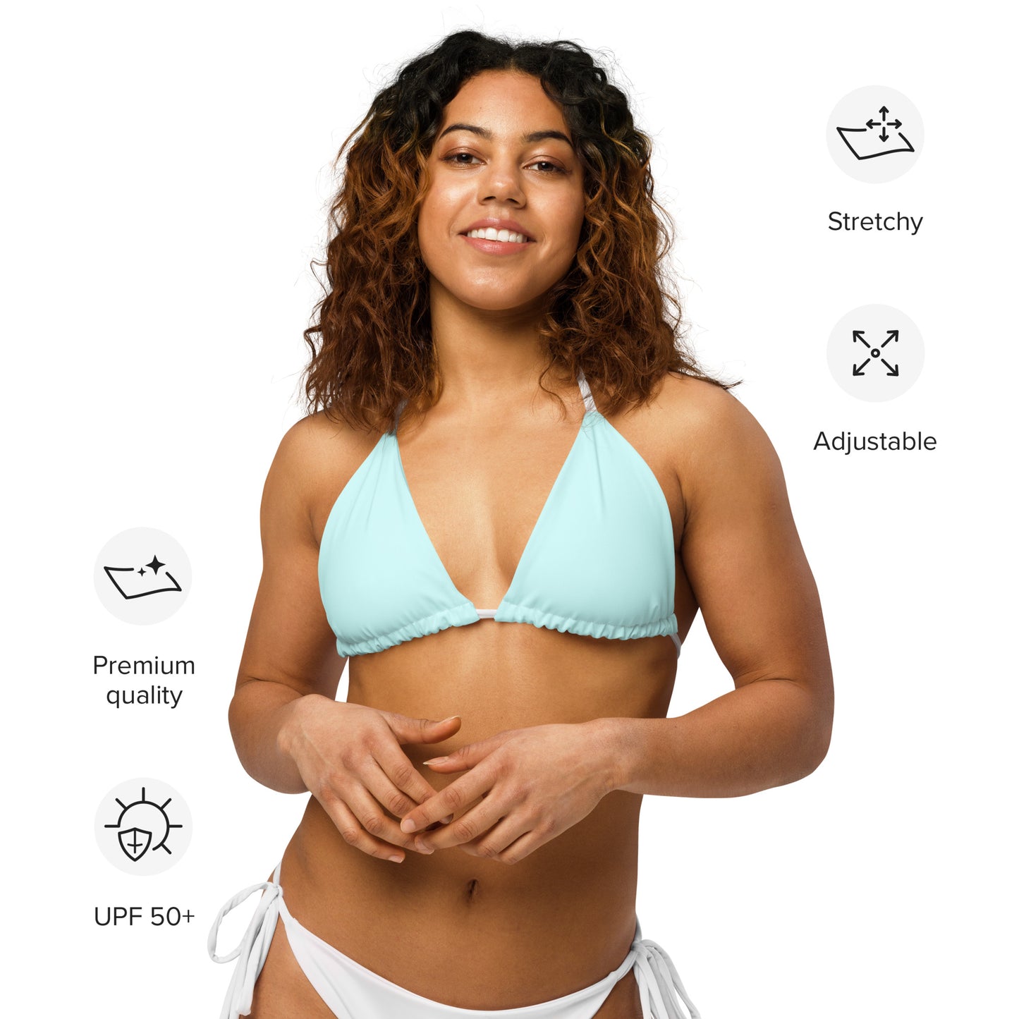 String Bikini Top | Pastel Aqua by aisoi Swimwear & Beachwear 