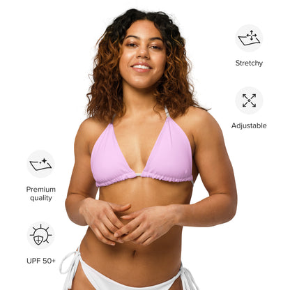 String Bikini Top | Pastel Pink by aisoi Swimwear & Beachwear 