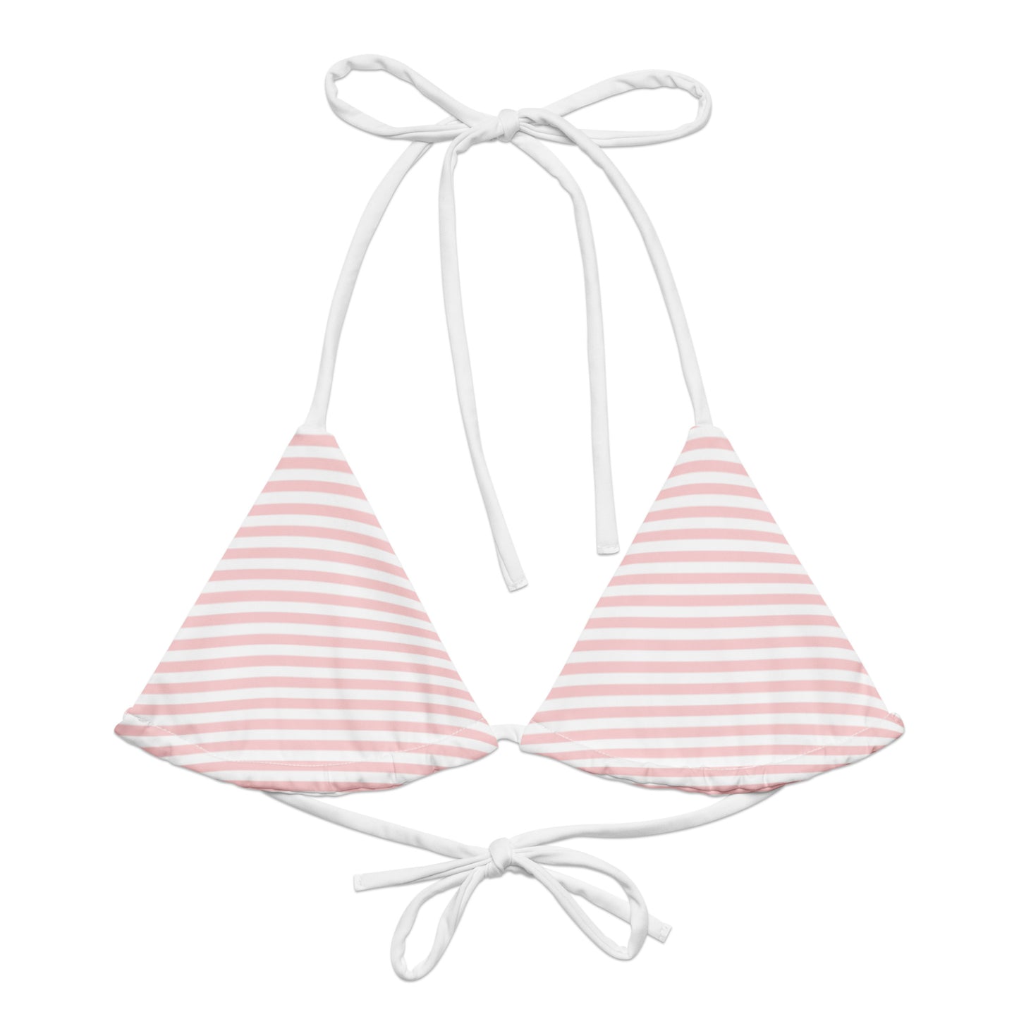 String Bikini Top | Pastel Salmon - Stripes by aisoi Swimwear & Beachwear