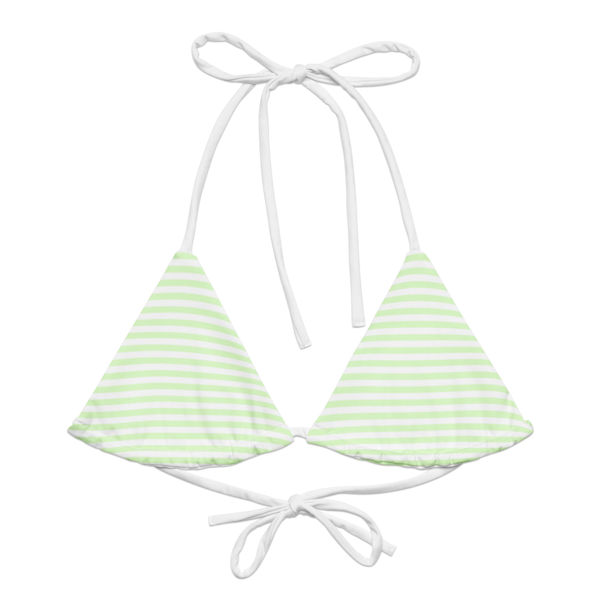 String Bikini Top | Pastel Lime - Stripes by aisoi Swimwear & Beachwear