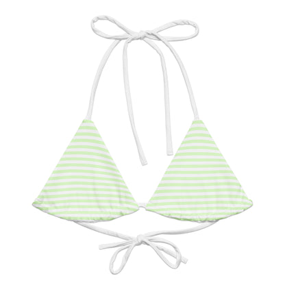 String Bikini Top | Pastel Lime - Stripes by aisoi Swimwear & Beachwear