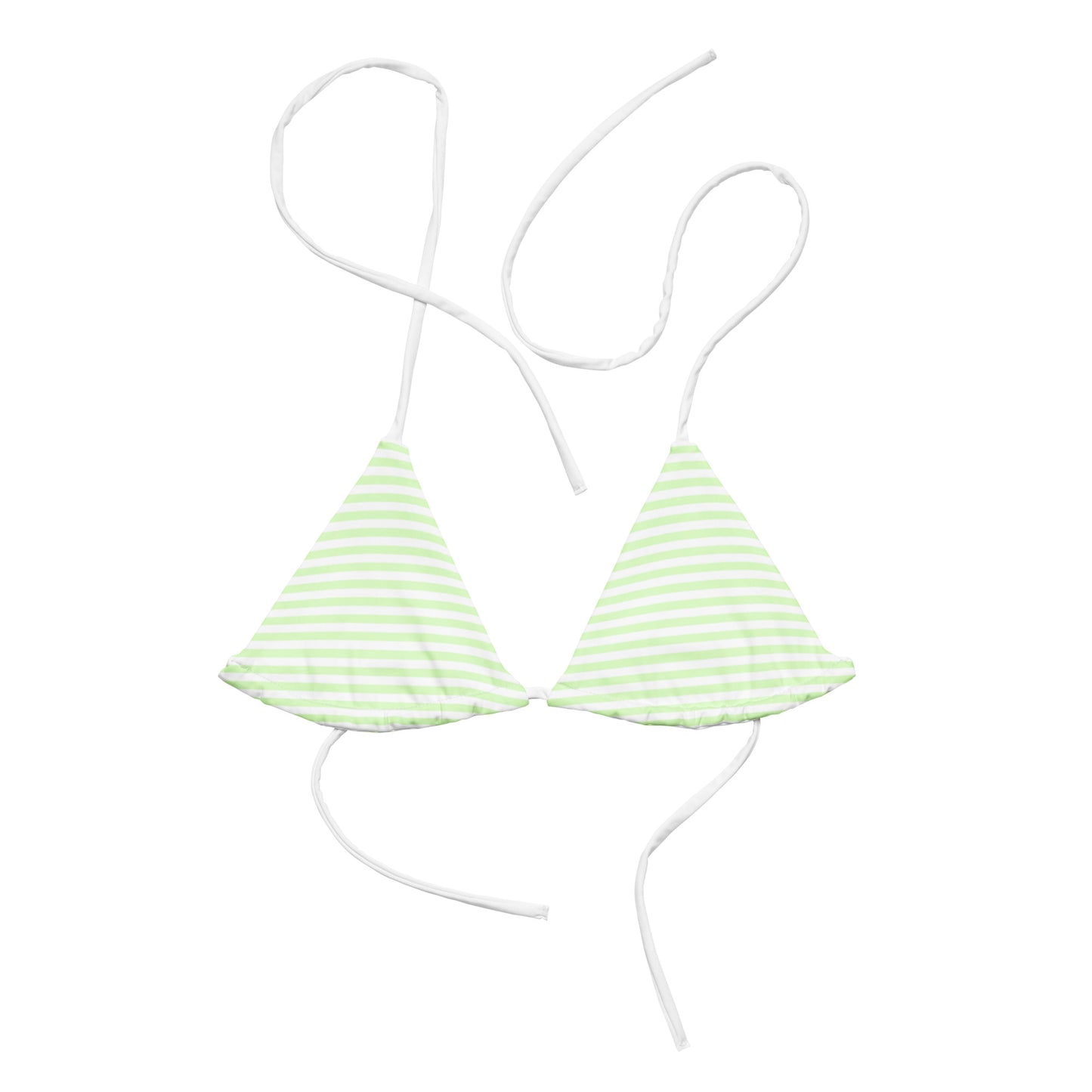 String Bikini Top | Pastel Lime - Stripes by aisoi Swimwear & Beachwear