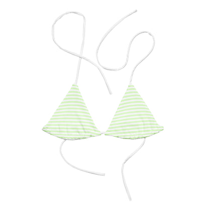 String Bikini Top | Pastel Lime - Stripes by aisoi Swimwear & Beachwear