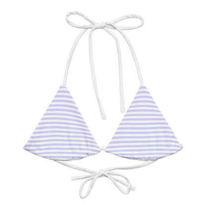 String Bikini Top | Pastel Lavender - Stripes by aisoi Swimwear & Beachwear