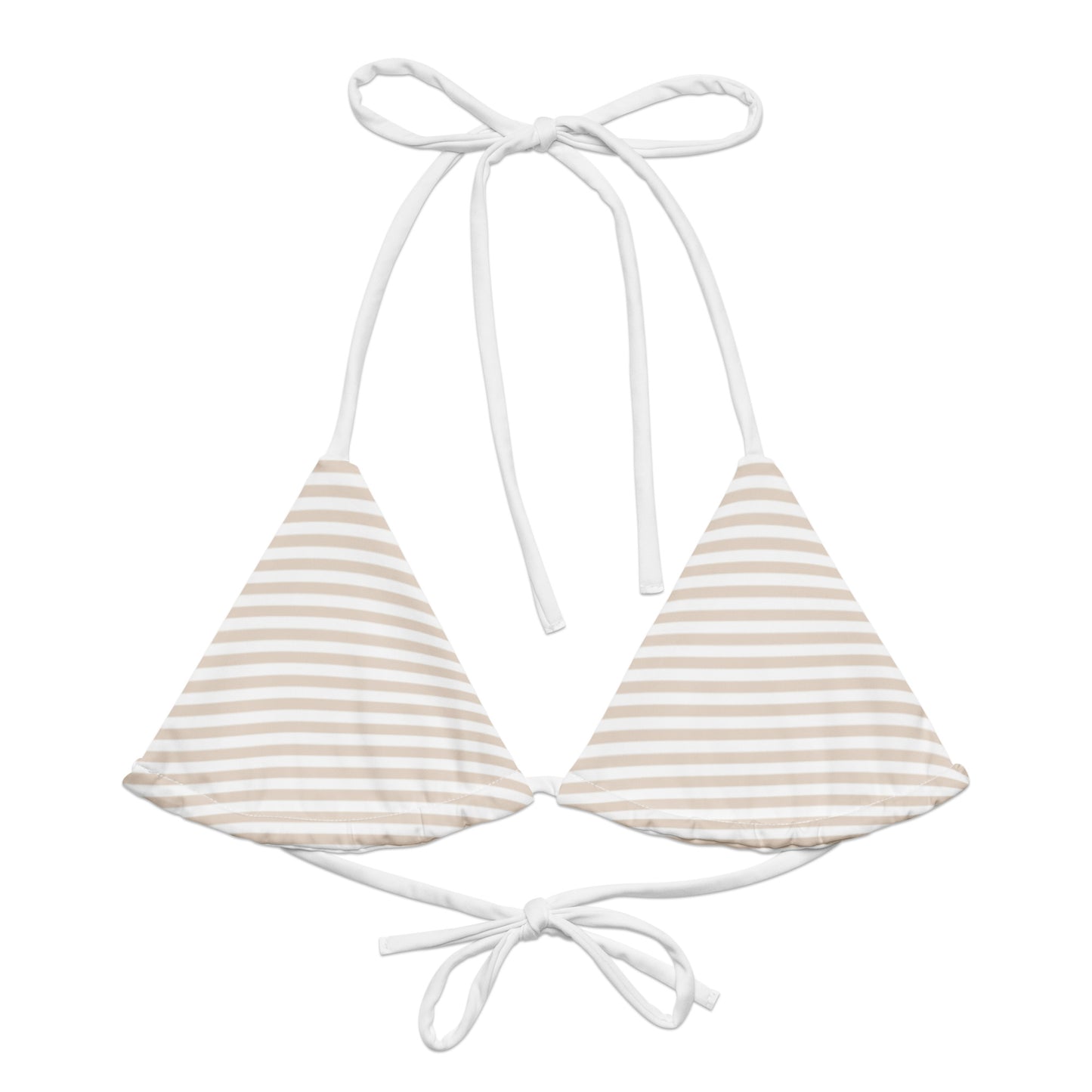 String Bikini Top | Pastel Sand - Stripes by aisoi Swimwear & Beachwear