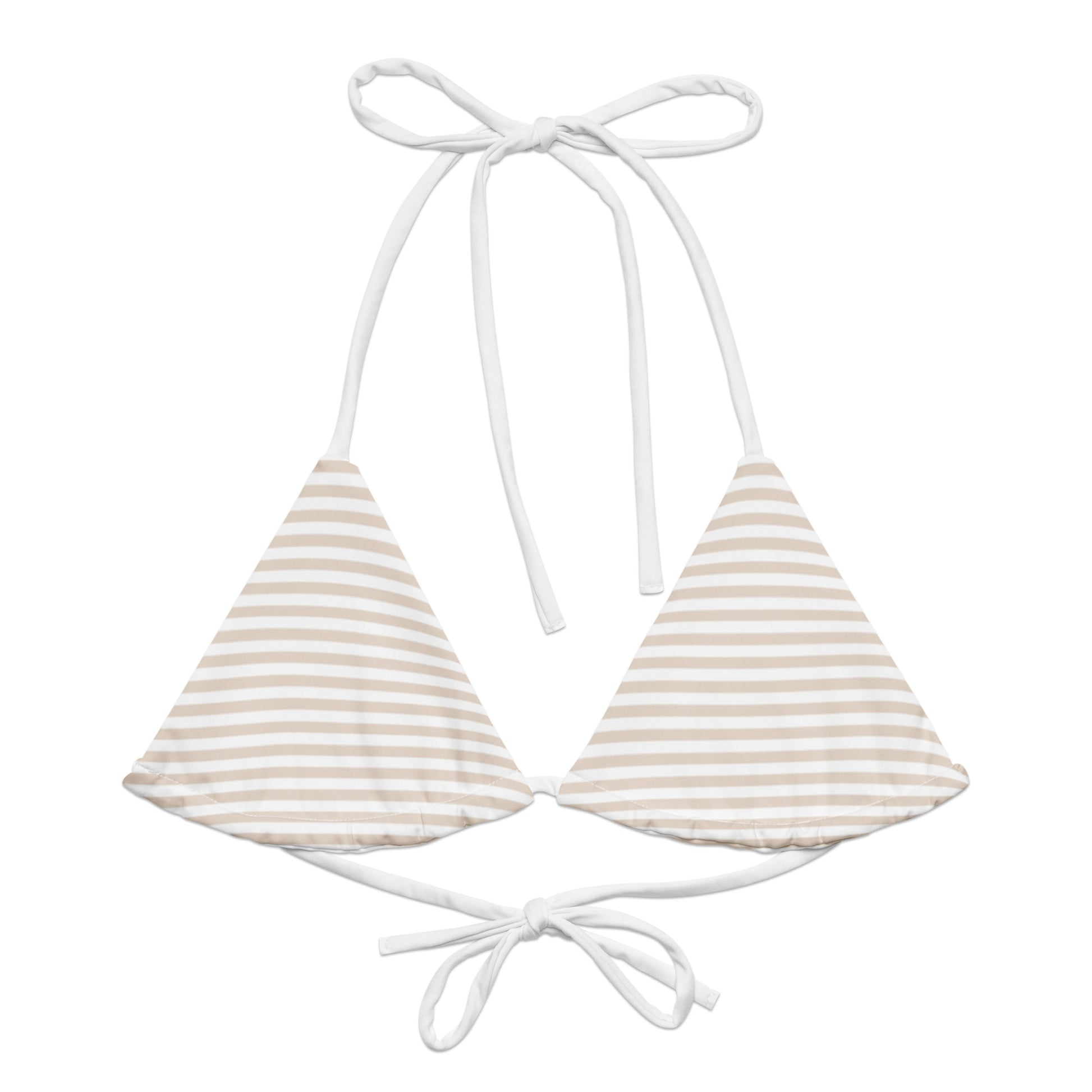 String Bikini Top | Pastel Sand - Stripes by aisoi Swimwear & Beachwear