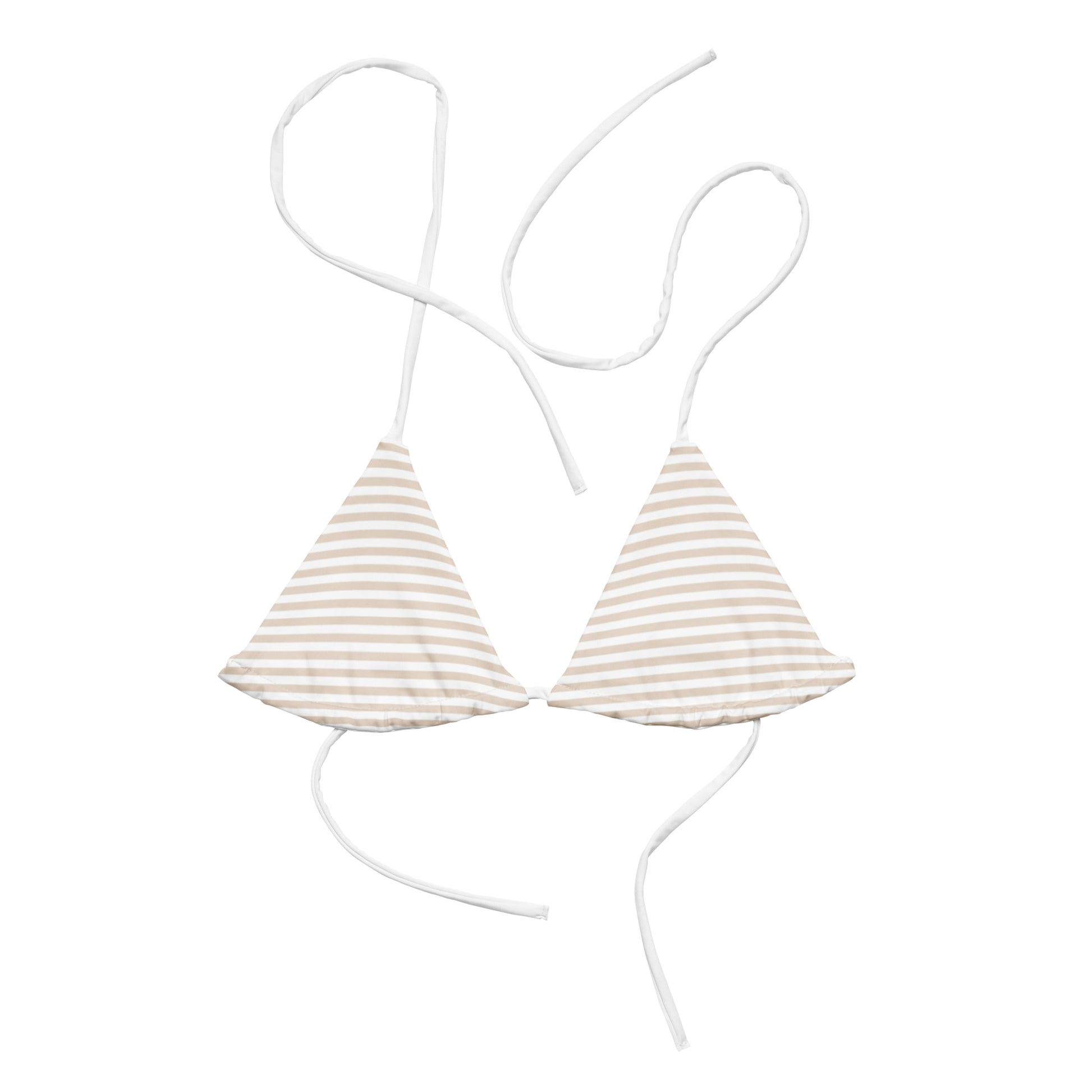 String Bikini Top | Pastel Sand - Stripes by aisoi Swimwear & Beachwear