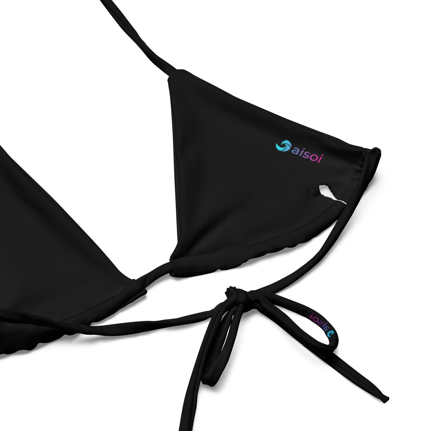 String Bikini Top | True Black by aisoi Swimwear & Beachwear 