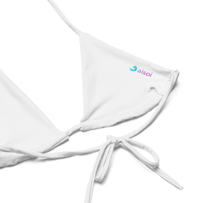 String Bikini Top | Pastel Lavender - Stripes by aisoi Swimwear & Beachwear