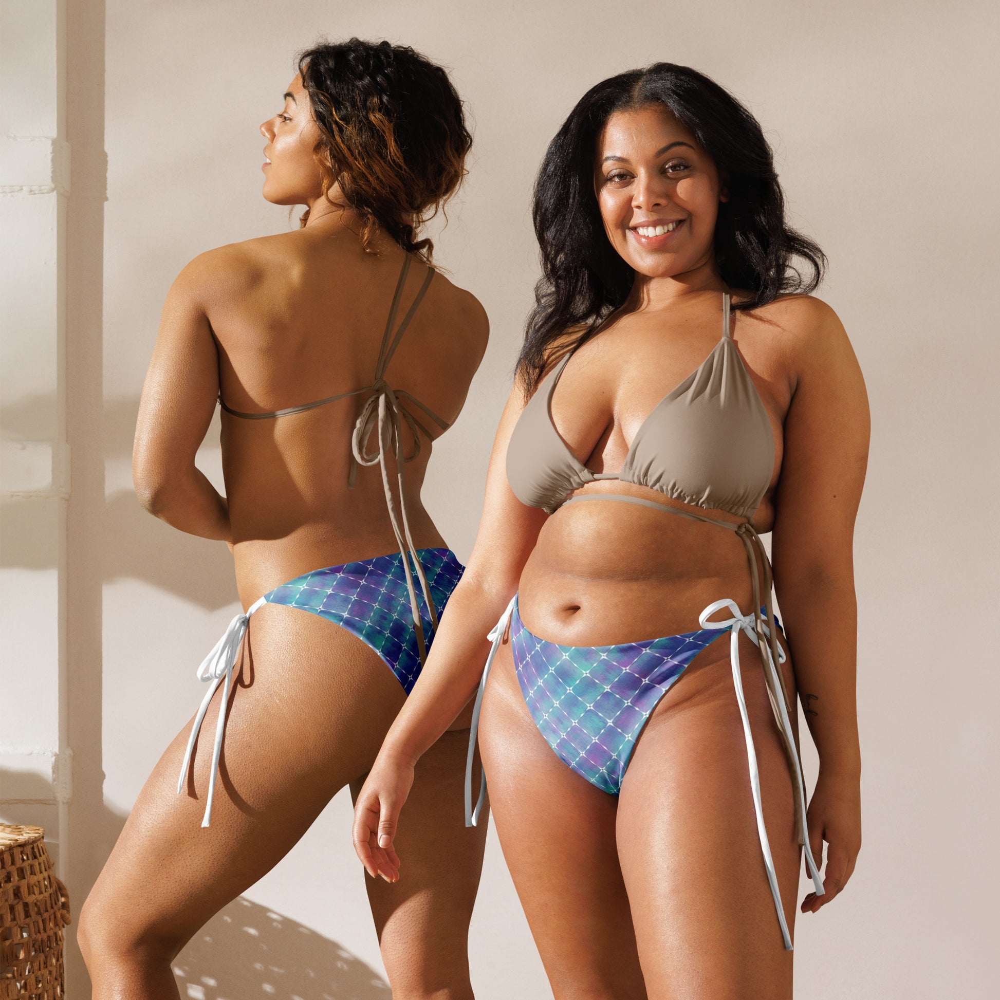 String Bikini Bottom | Tiled Elegance by aisoi Swimwear & Beachwear