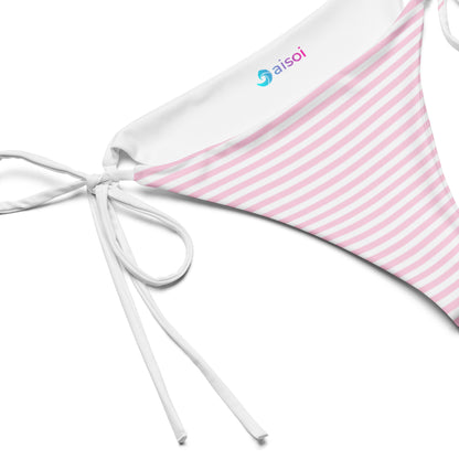 String Bikini Bottom | Pastel Blush - Stripes by aisoi Swimwear & Beachwear