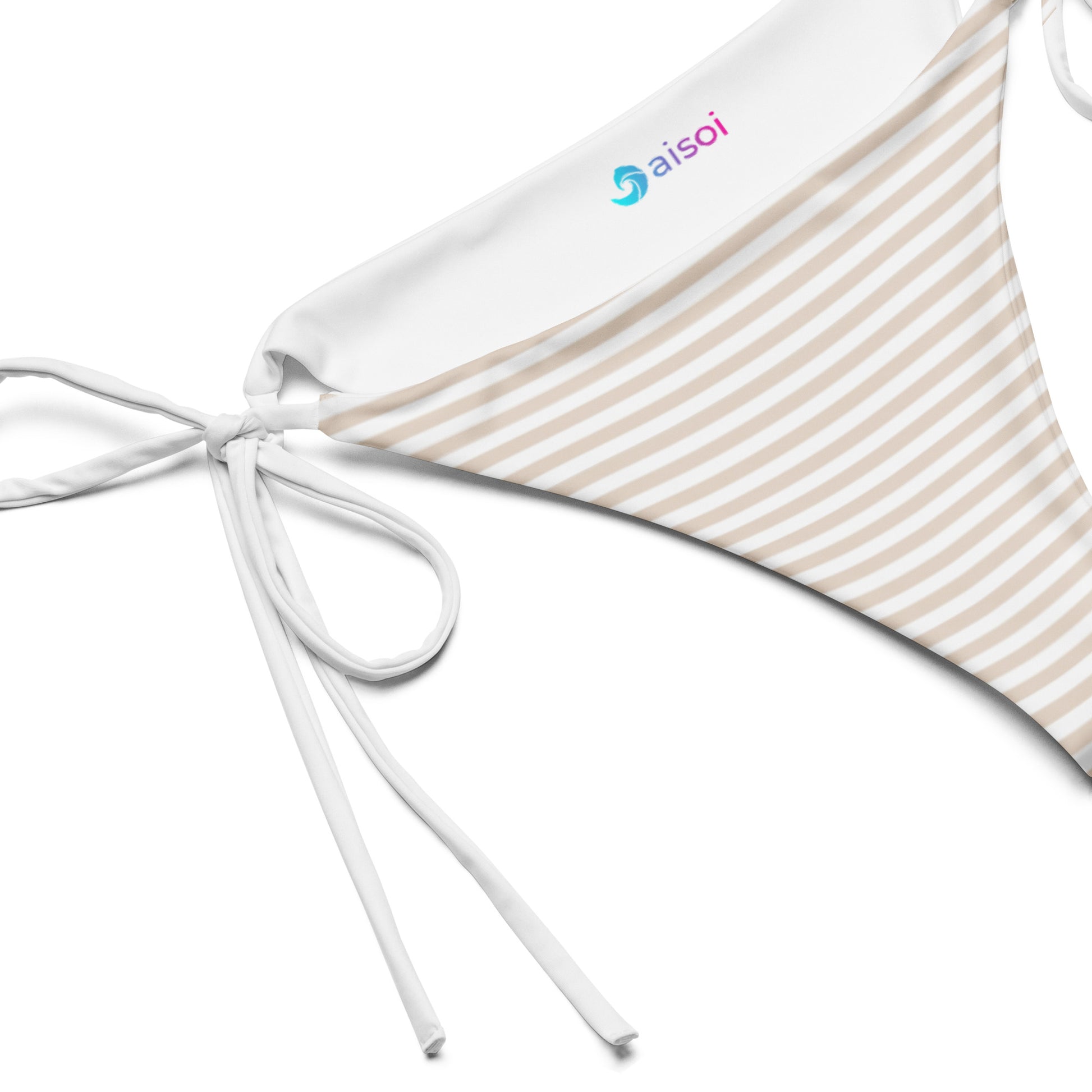 String Bikini Bottom | Pastel Sand - Stripes by aisoi Swimwear & Beachwear